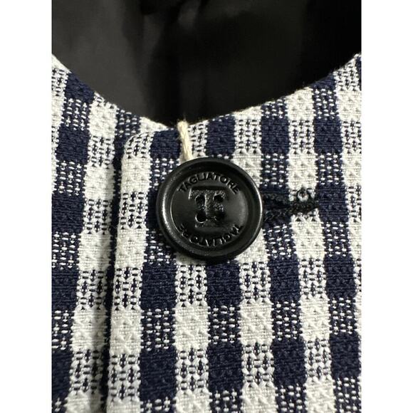 🔥FLASH SALE🔥 tagliatore kids vest checkered print navy and white size 8 boys - Picture 8 of 11